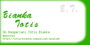 bianka totis business card